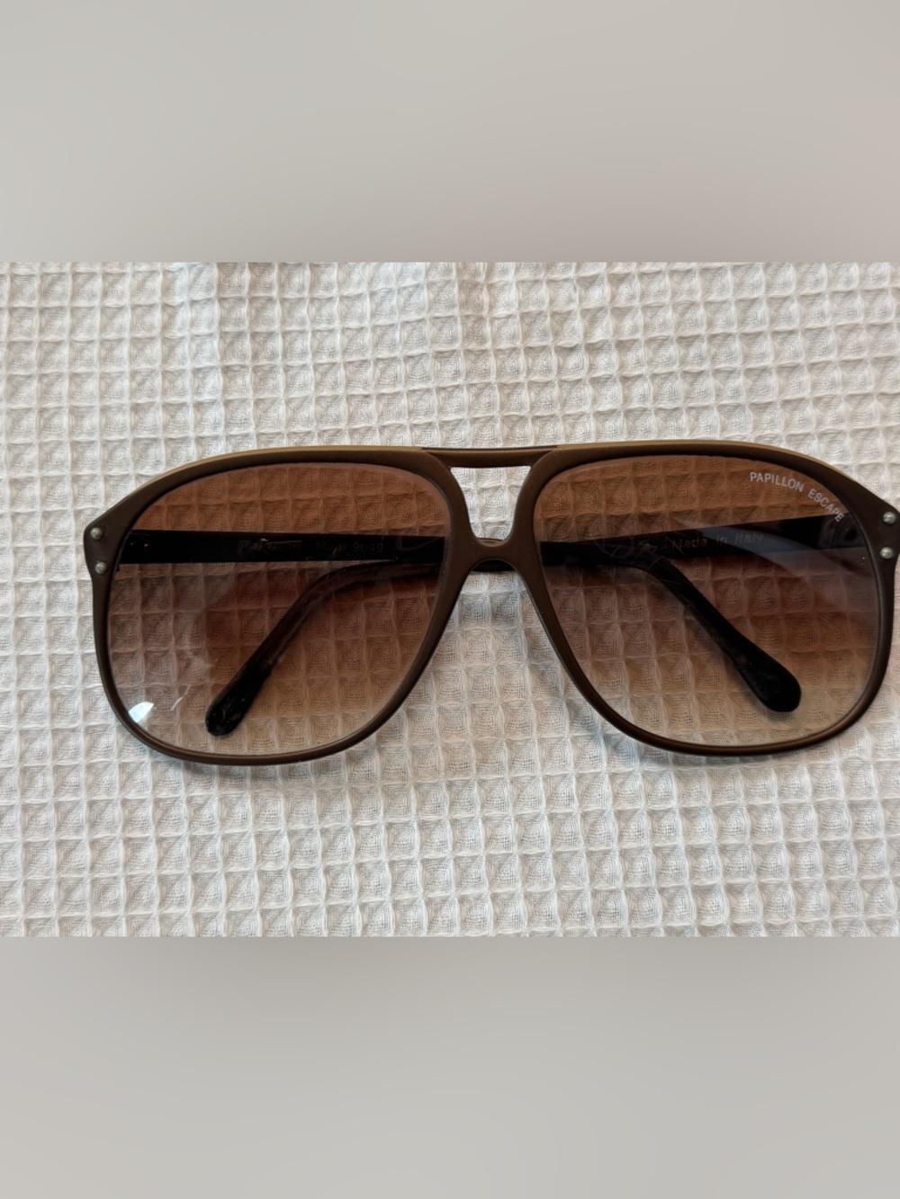 Papillon Blanc Brown Gradient Oversized Sunglasses made in Italy